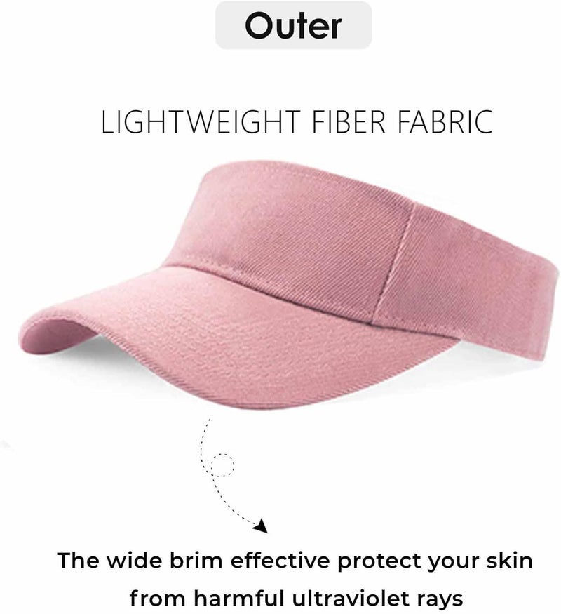 AZJ Store Sun Visor Hats for Women Men Adjustable UV Protection Outdoor Sports Golf Running Sun Caps - Image 2